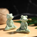PEUTIER decorative frog toilet screw cover caps close up