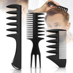 Kufoo 3 piece men hair styling combs set front view