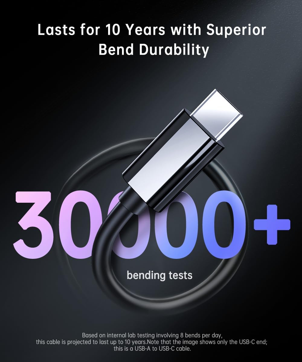 LDLrui USB cable connected to portable external SSD