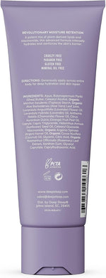 Deep Steep lavender chamomile moisturizer bottle back label ingredients