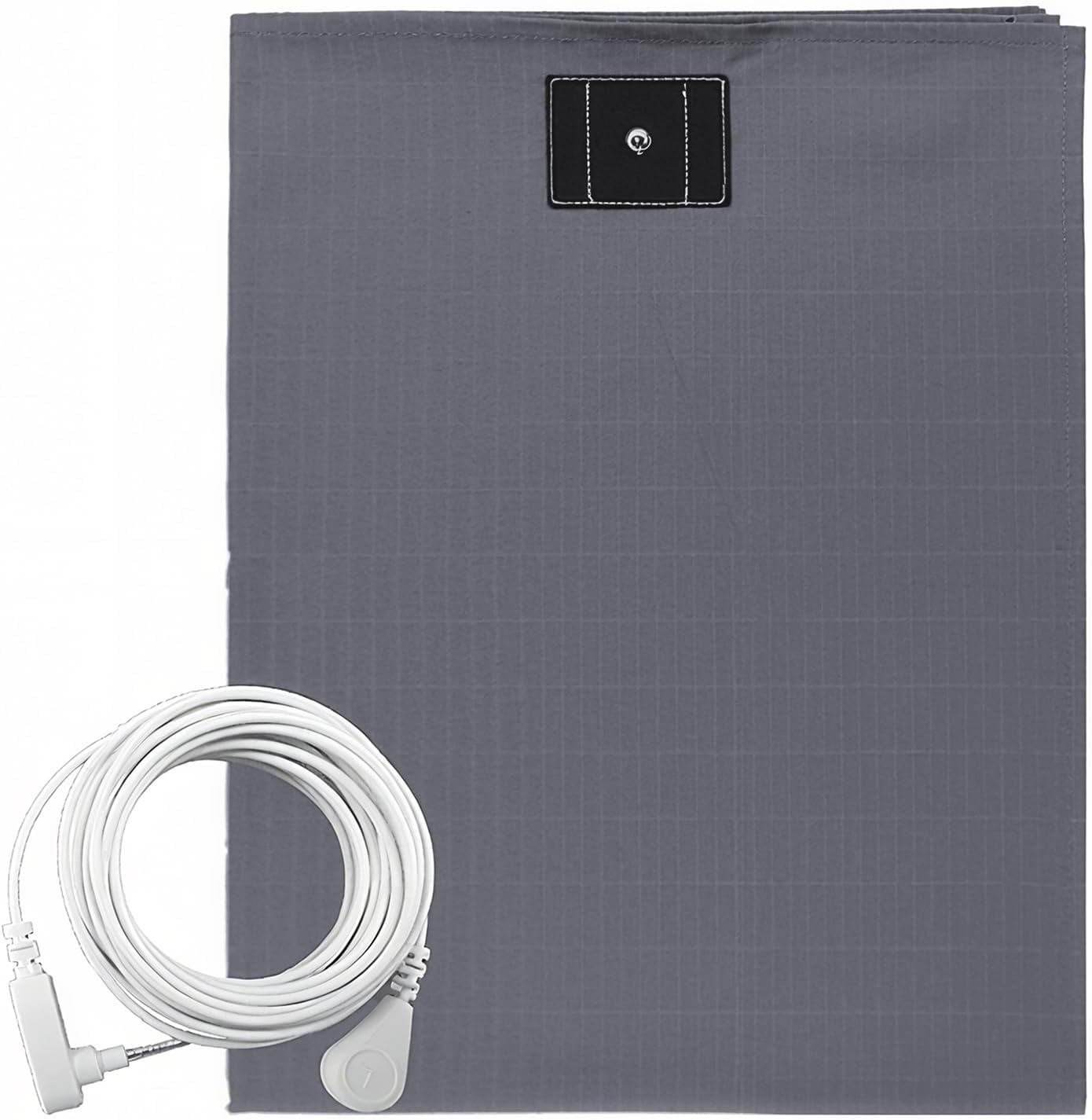 NIULAFR Grounding Sheets Twin XL front view showing gray conductive fabric on a mattress