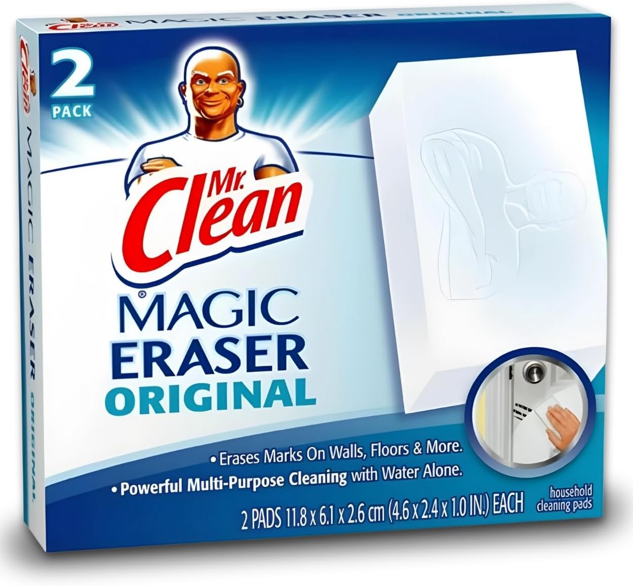Mr. Clean Erase And Renew Magic Eraser Original front box packaging