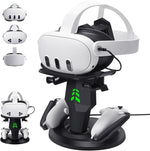 Alcopanda VR headset charging dock front view for Meta Quest 3