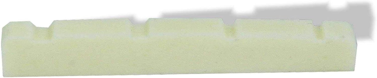 Bitterroot Guitars 42mm bone bass nut top profile angle
