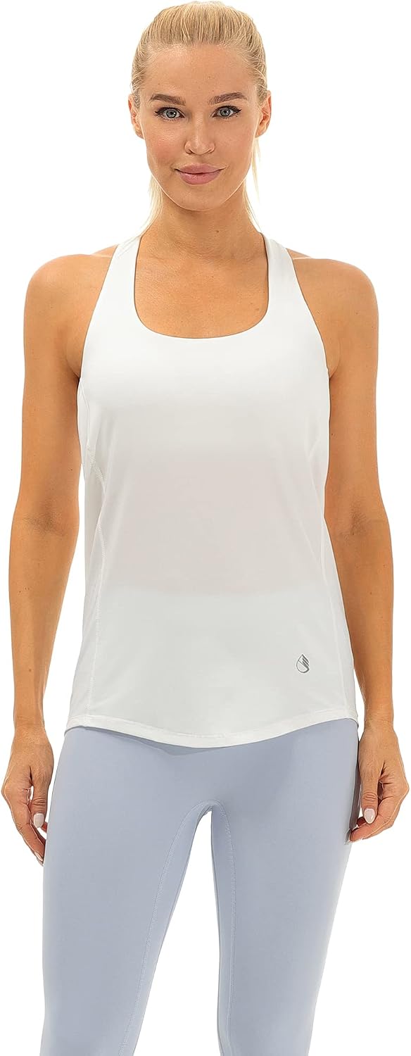 Icyzone yoga tank top strappy back design fitness clothing
