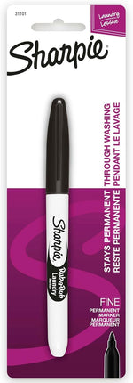 Sharpie Rub-A-Dub permanent laundry marker front view fabric pen
