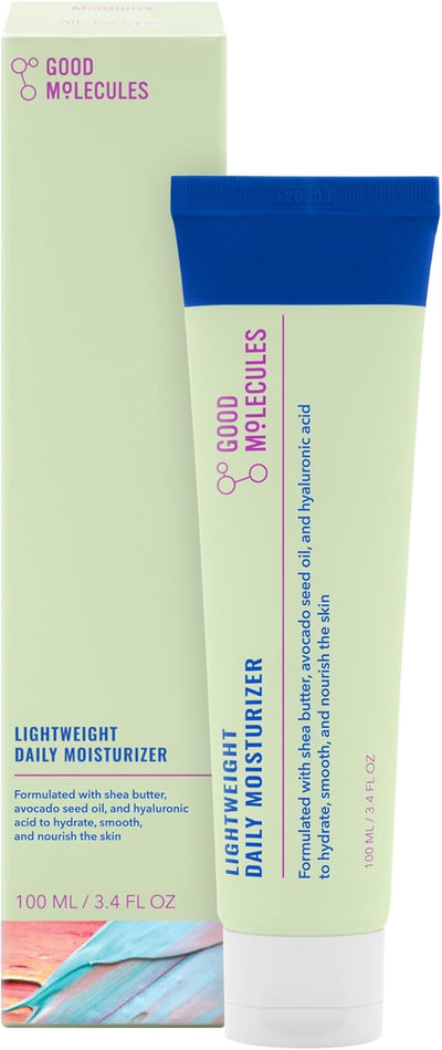 Good Molecules Lightweight Daily Moisturizer Face Cream – 100 ml / 3.38 fl oz - Non-Greasy Facial Moisturizer Face Lotion with Shea Butter & Hyaluronic Acid - Image 1