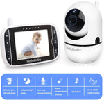 HelloBaby baby monitor handheld screen displaying nursery video feed