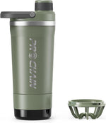 Prochain insulated stainless steel protein shaker bottle front view gym accessory