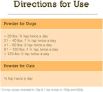 Premium 150 gram container of Herbsmith taurine formula for feline and canine cardiac energy.