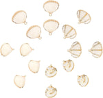 SUNNYCLUE 1 Box 16Pcs 4 Style Electroplate Spiral Seashells Craft Charms Connectors Pendant Conch Shells Charms with Plated Golden Loop Bail for Bracelet Necklace Making Craft Supplies - Image 15