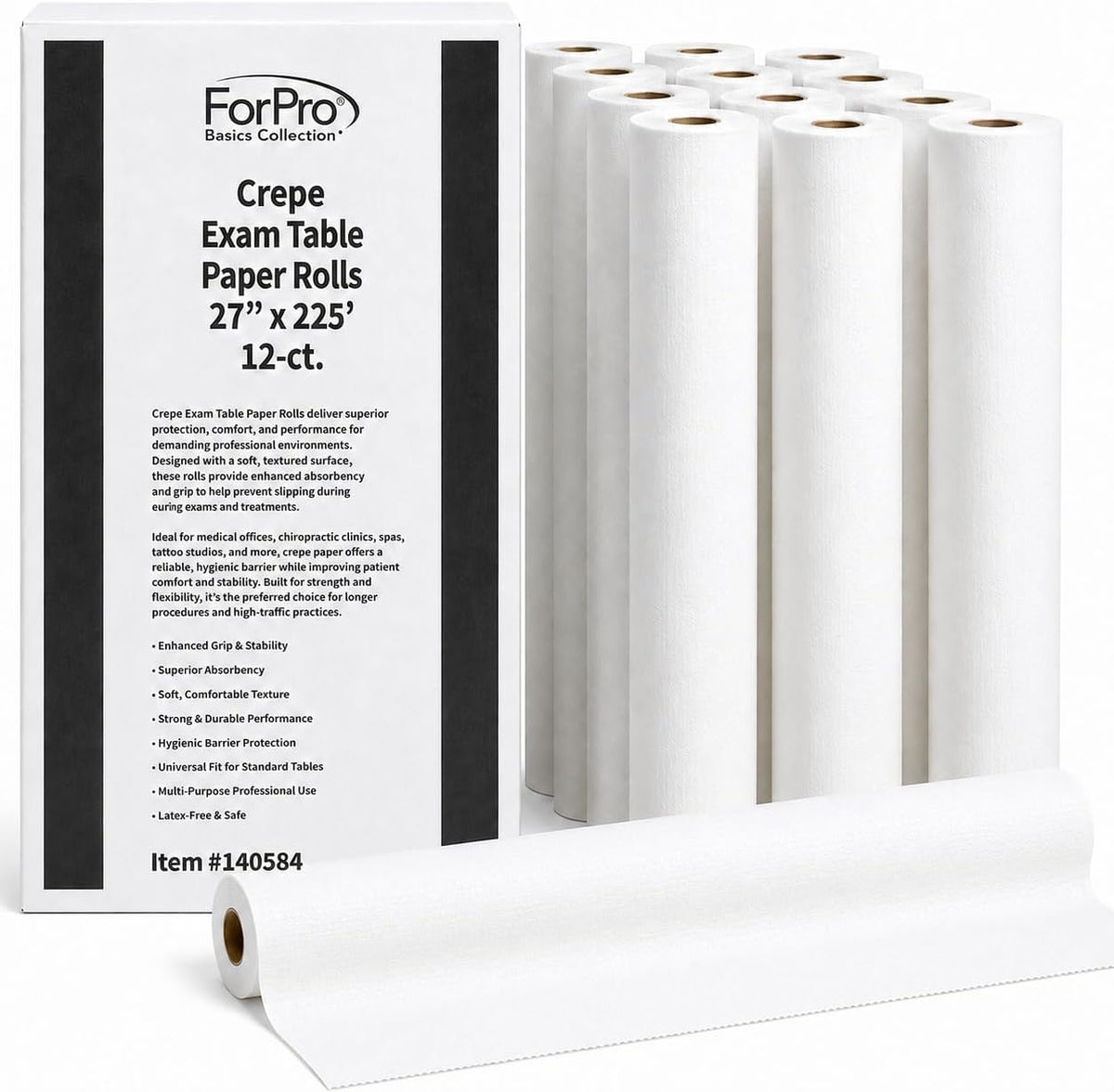 ForPro professional spa table paper tear feature