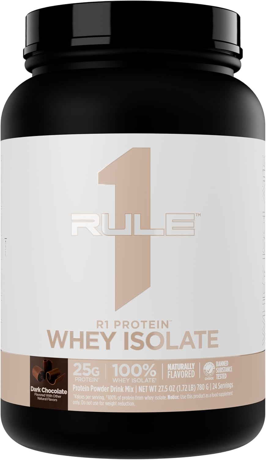 Rule 1 Naturally Flavored R1 Protein Whey Isolate front view workout supplement