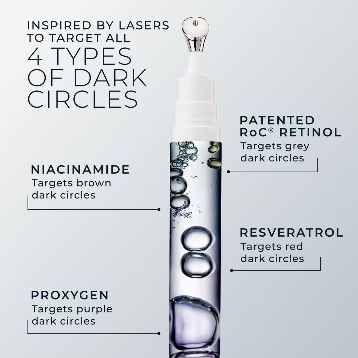 Close up of RoC Derm Correxion Eye Repair cooling metal applicator tip