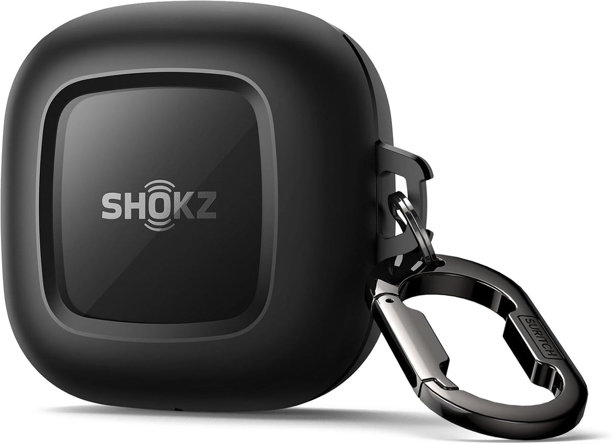 SURITCH for SHOKZ OpenFit Case Cover front view in black