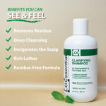 LOCssentials clarifying shampoo label ingredients and volume details