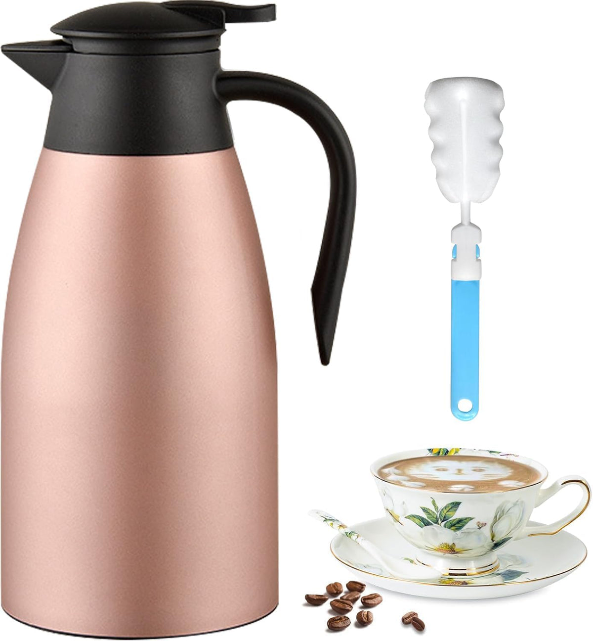 70 Oz Updated Insulated Stainless Steel Carafe, Double Walled Vacuum Coffee Carafe-Keeping Hot Coffee & Water Hot for 12Hours(Red) - Image 14