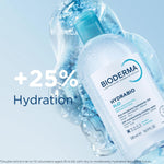 Bioderma Hydrabio H2O applied on a cotton pad for makeup removal