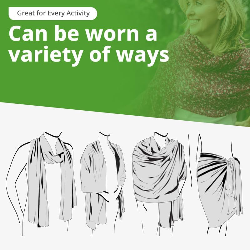 Insect Shield Versatile Wrap folded flat showing full dimensions