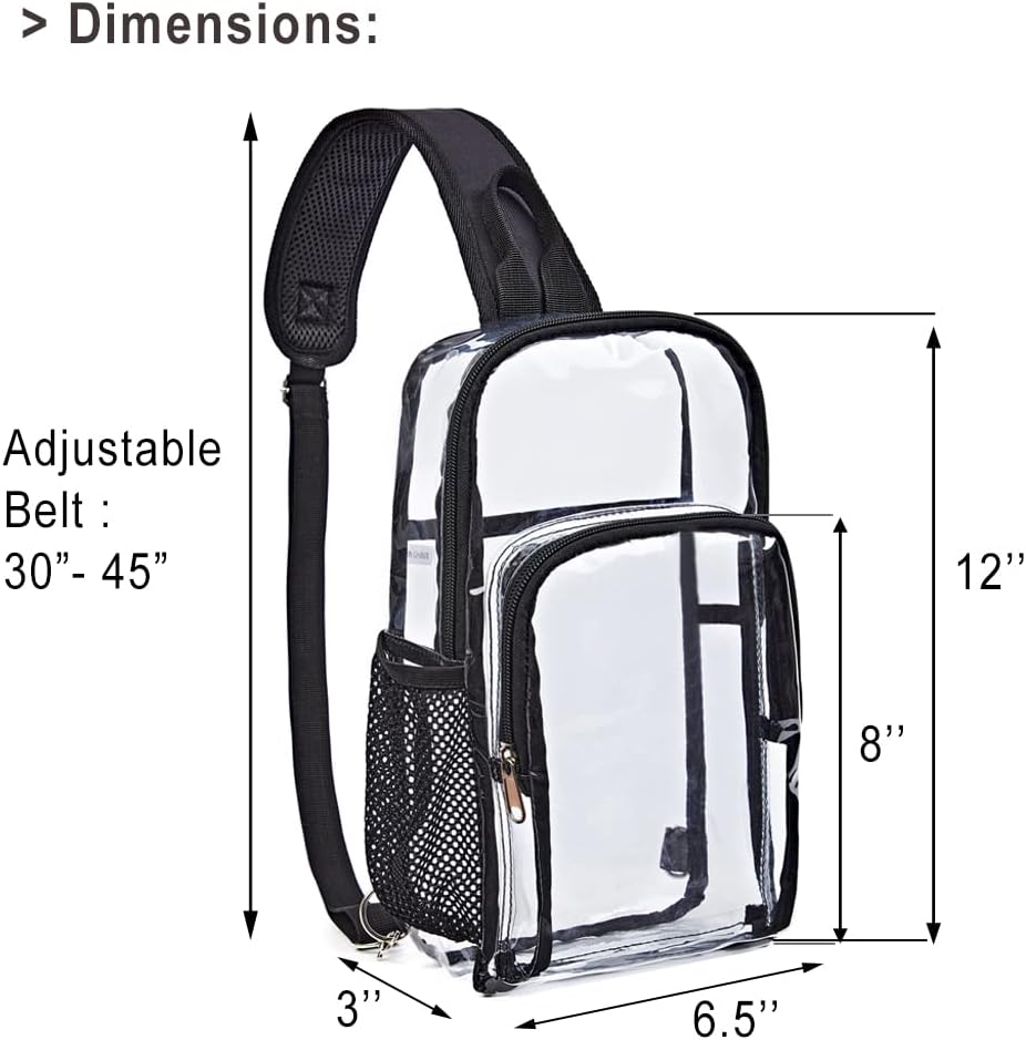 Edraco stadium approved bag zipper compartment