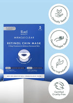 Close up of the custom fit acne patch mask texture designed for jawline application