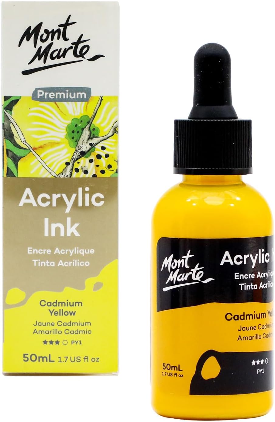 Mont Marte Acrylic Ink Premium 12pc x 20ml (0.7 US fl.oz), Acrylic Inks for Artists, Essential Colors, Ideal for Air Brush, Pouring Art, Scrapbooking, Ink Drawing, Mixed Media - Image 9