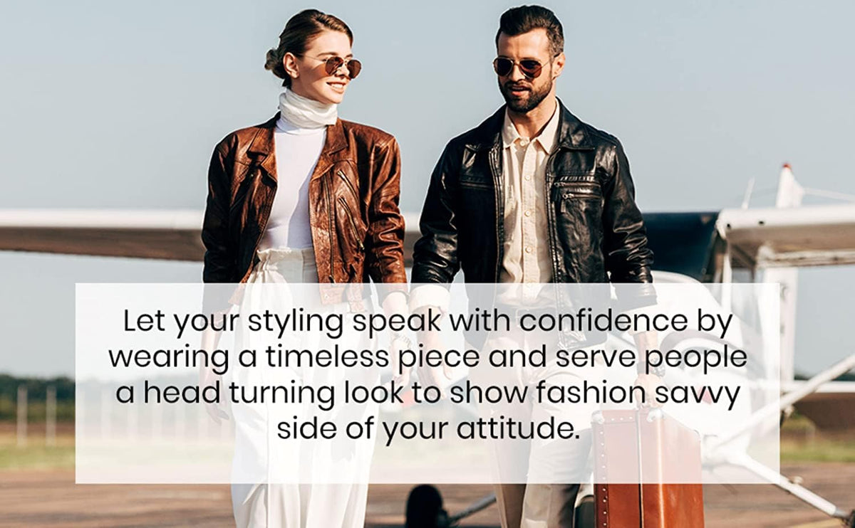 Side angle view of slim fit leather biker jacket for women