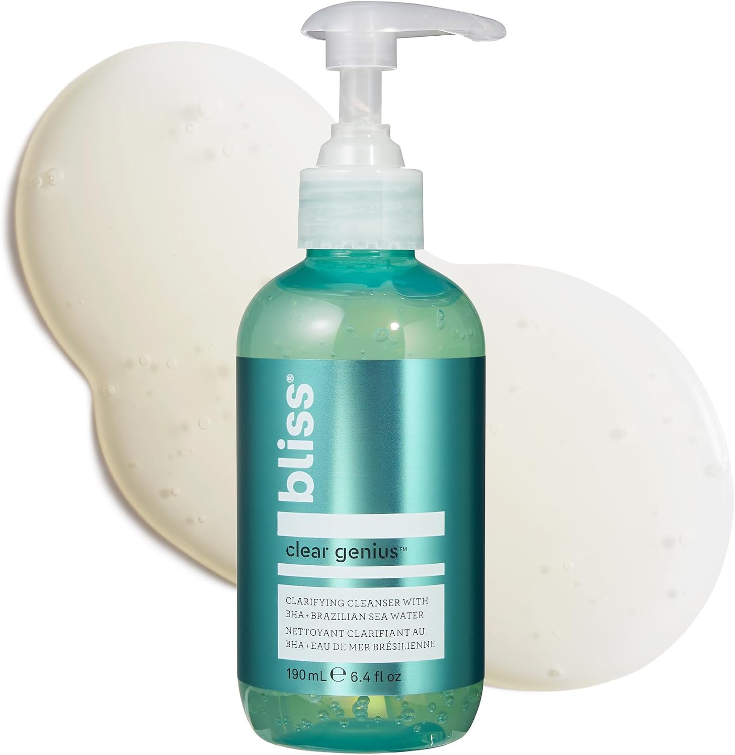 Bliss Clear Genius Clarifying Gel Cleanser front bottle view