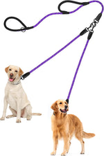 PetBonus Rope Double Dog Leash, No Tangle Dual Leash, Reflective Walking Training Lead with Two Comfortable Padded Handles, Lead Coupler for Medium Large Dogs (55-200 lbs, Black) - Image 12