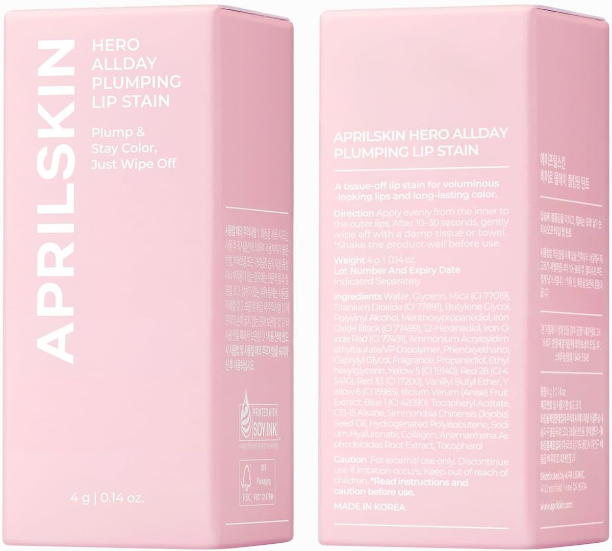 APRILSKIN Hero All Day Plumping Lip Stain | 24H Long-Lasting | Quick Visible Plumping for Fuller-Looking Lips | Smudge-Proof & Transfer Proof Wipe-Off Tint | Natural Rose | 0.14oz - Image 9