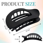 Assortment of achromatic neutral matte hair clips laid out flat