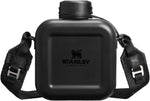 Detailed shot of the adjustable carry strap connection hardware on the bottle.