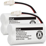 iMah BT162342 cordless phone battery pack front view showcasing the wire connector plug.