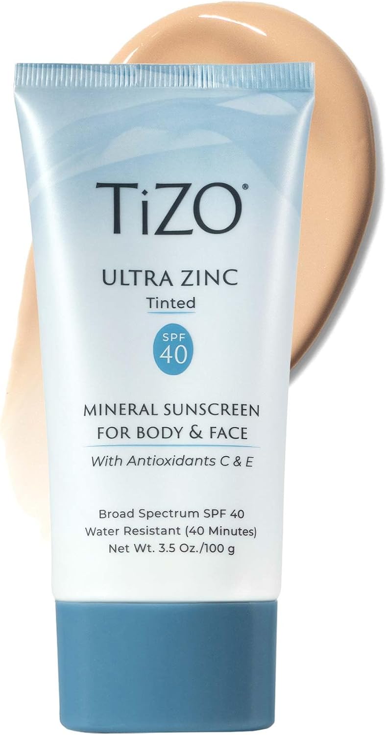 TIZO Ultra Zinc Body Face Sunscreen Tinted SPF 40 3.5 Ounce front view