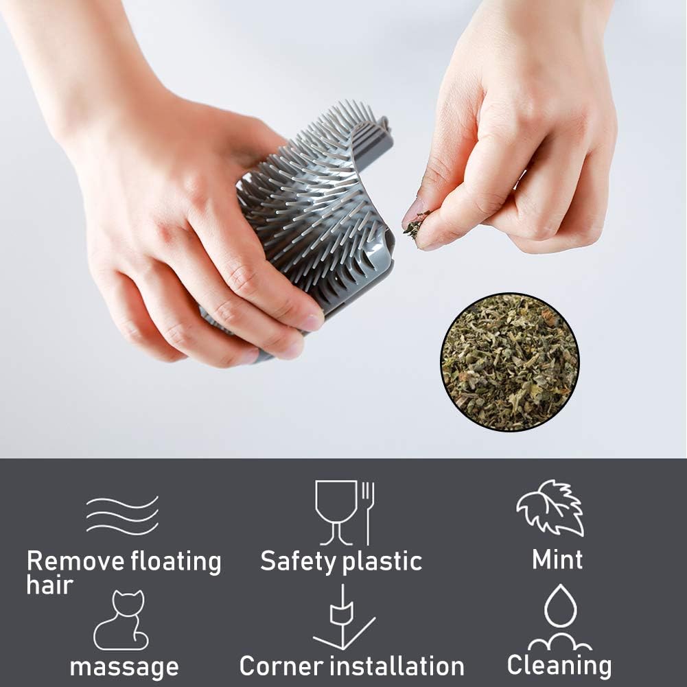 The complete four piece value pack including two grey and two black grooming combs with adhesive tape.