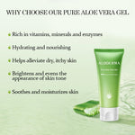 Aloderma Travel Size Aloe Vera Gel Made within 12 Hours of Harvest with 99% Pure Organic Aloe Vera for Body, Face, & Scalp - Hydrating & Soothing Gel for After Sun Care - 1.5oz Squeeze Tube - Image 2