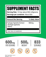 BulkSupplements Fadogia Agrestis powder label details