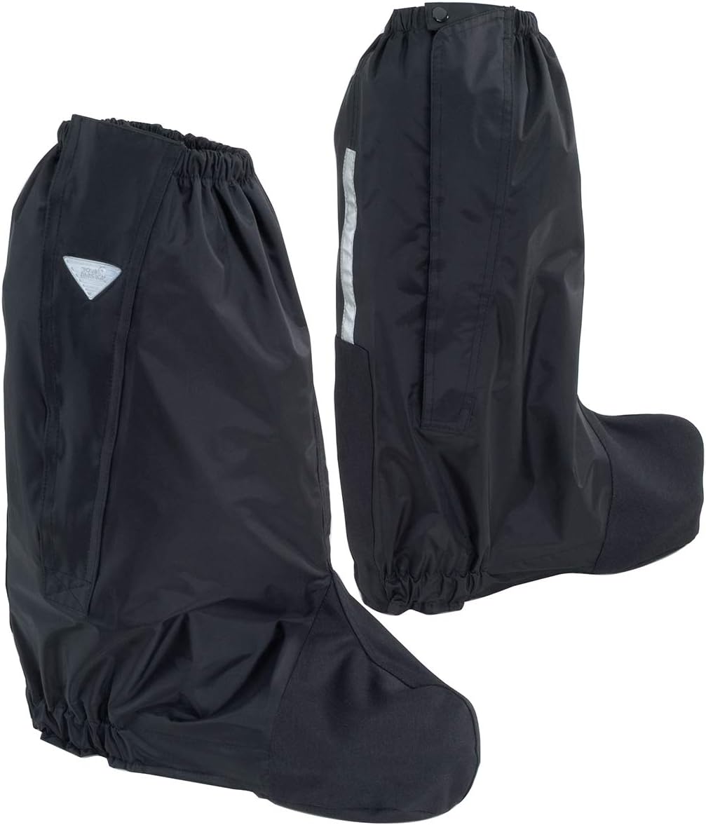 Tourmaster Deluxe Boot Rain Covers black front view