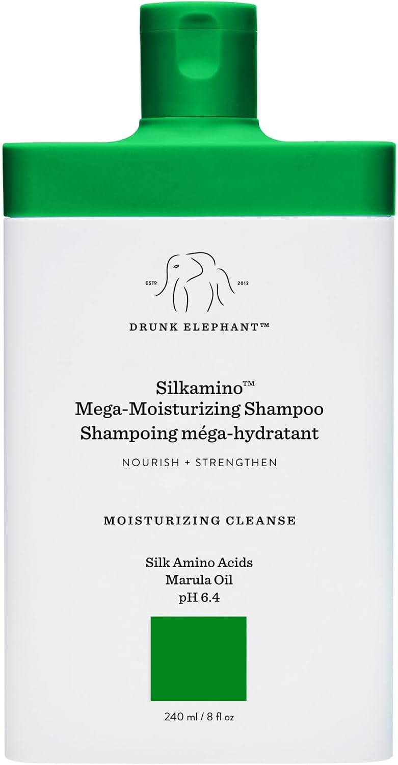 Drunk Elephant Silkamino Mega Moisturizing Shampoo front view bottle