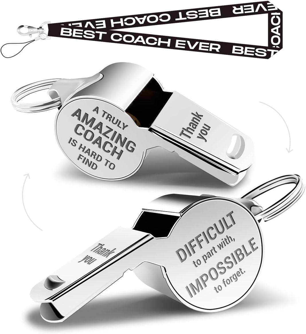Whistle for Coaches Whistles, Thanks Coach Gifts for Men Teacher Lanyard | Coach Referee & Umpire Gear Gifts, Thanks Gift Personalized Thank You Coach Gift, Referee Whistle Emergency - Image 13
