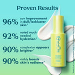 Kopari Star Bright Vitamin C Moisturizer bottle with starfruit and ingredients concept
