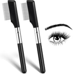 Sliverdew small metal eyelash comb 2 pack front view