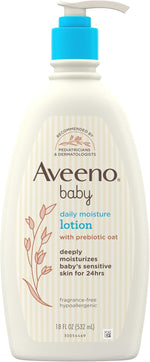 Aveeno baby daily moisture body lotion front view bottle