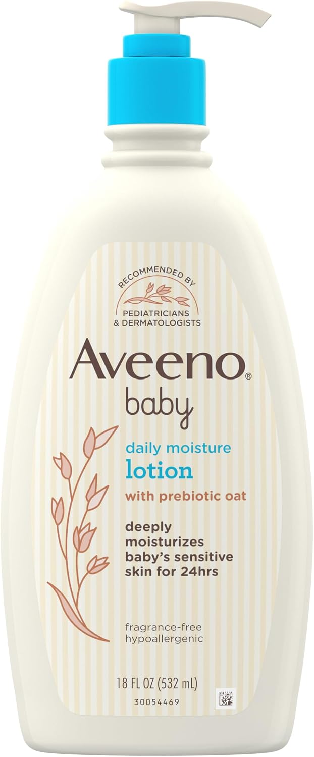 Aveeno baby daily moisture body lotion front view bottle