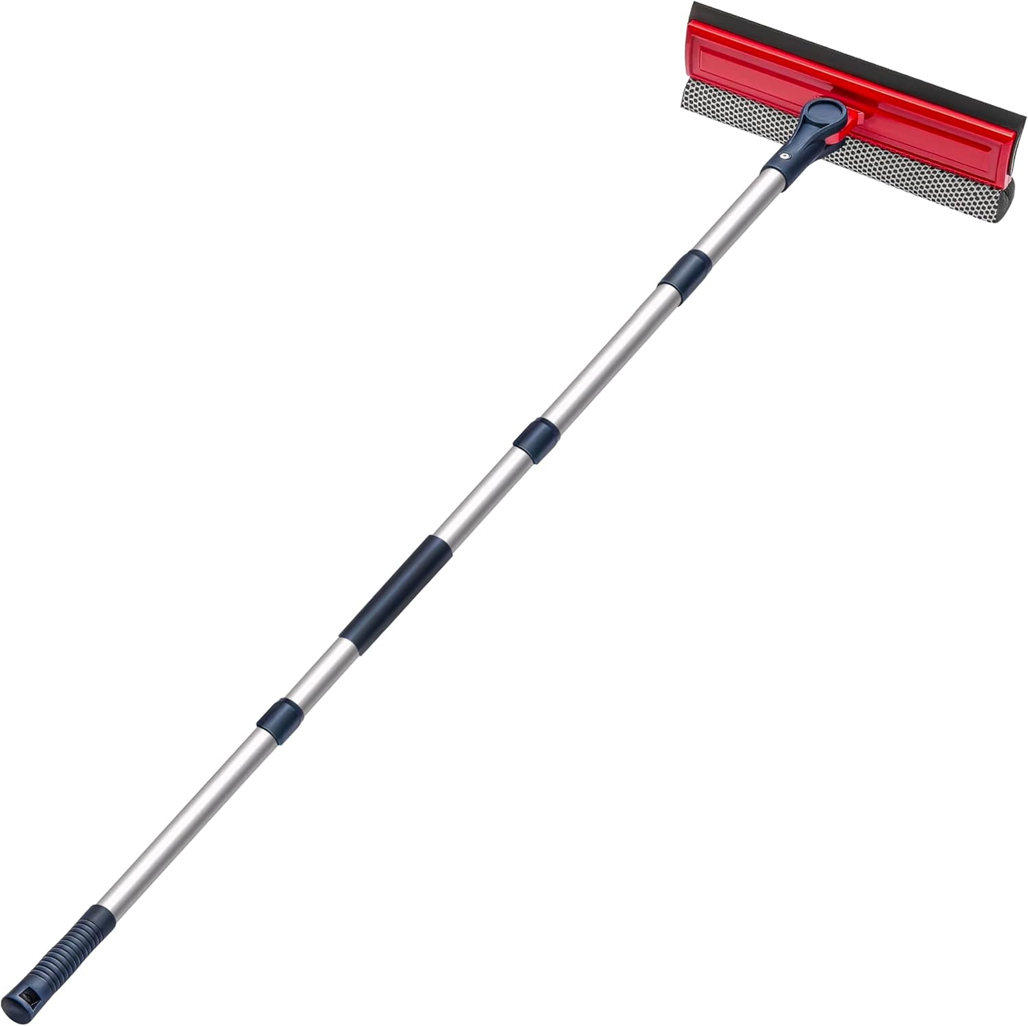 DSV Standard Professional Window Squeegee | 2-in-1 Window Cleaner Sponge and 10" Soft Rubber Strip with Extension Pole 34 INCH & 86.5 cm | Adjustable to Clean from Multiple Angles - Image 1
