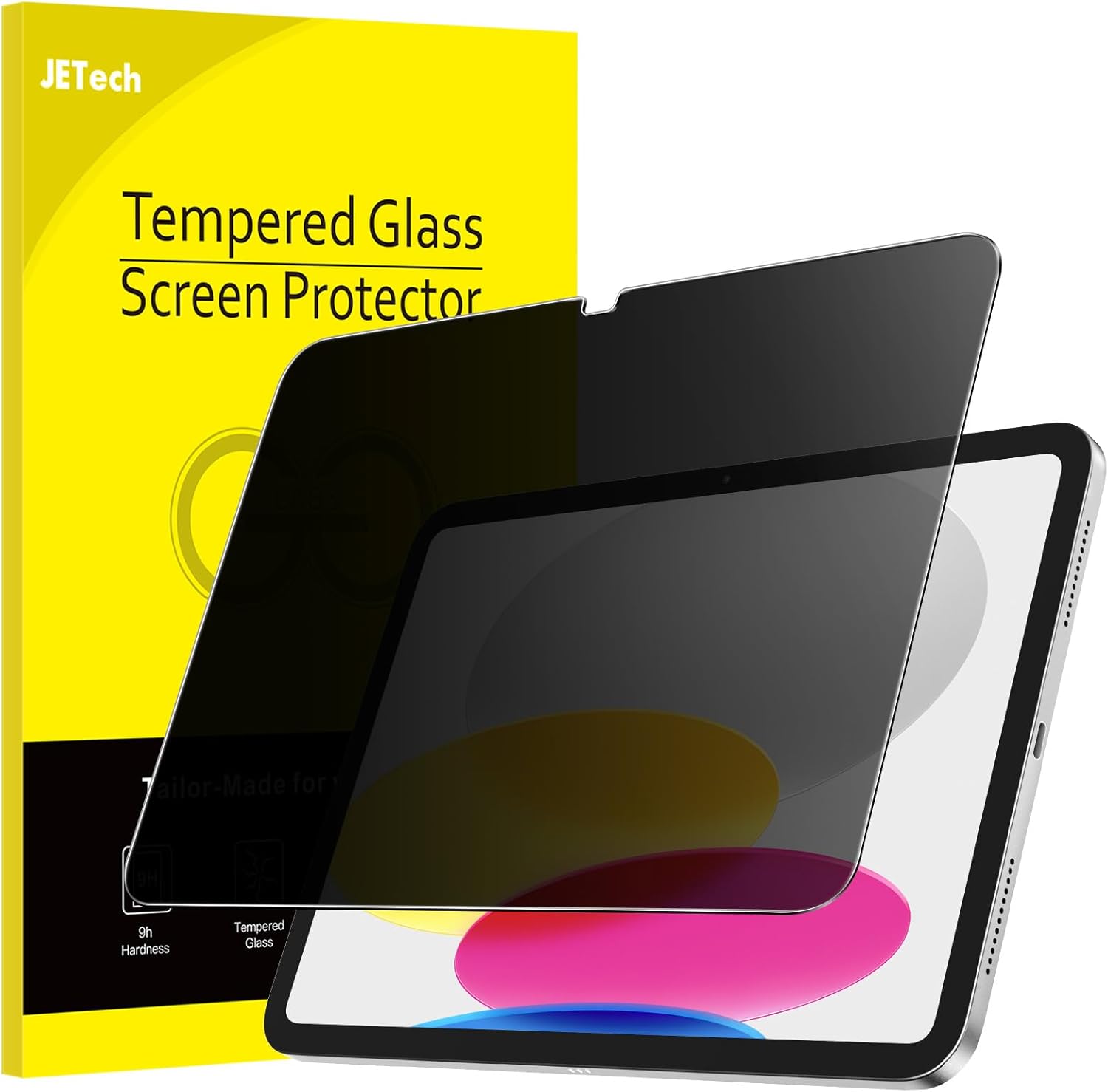 JETech privacy screen protector for iPad front view
