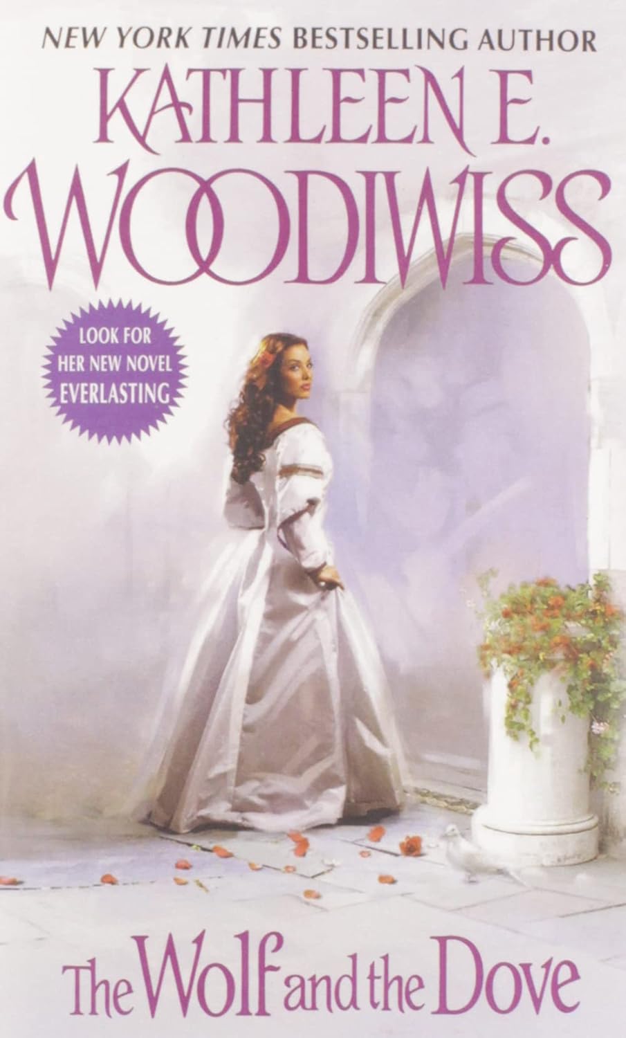 Kathleen E Woodiwiss The Wolf and the Dove front cover historical romance novel