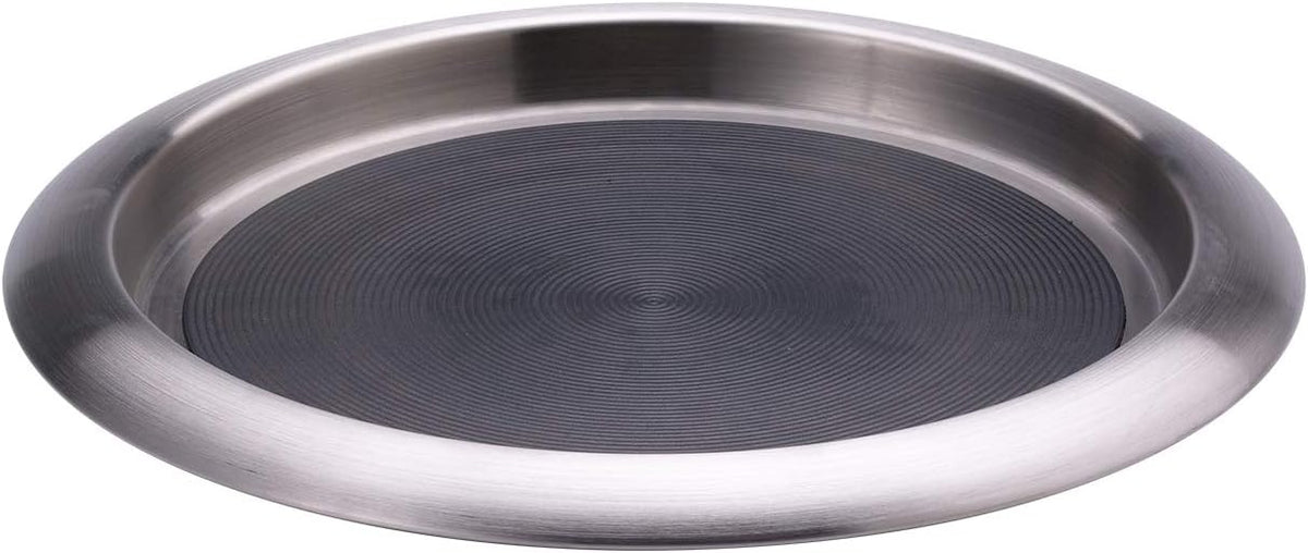 Service Ideas stainless steel restaurant tray angled perspective
