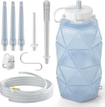 Smokitcen Collapsible Silicone Enema Bag Kit front view medical grade colon cleanser.
