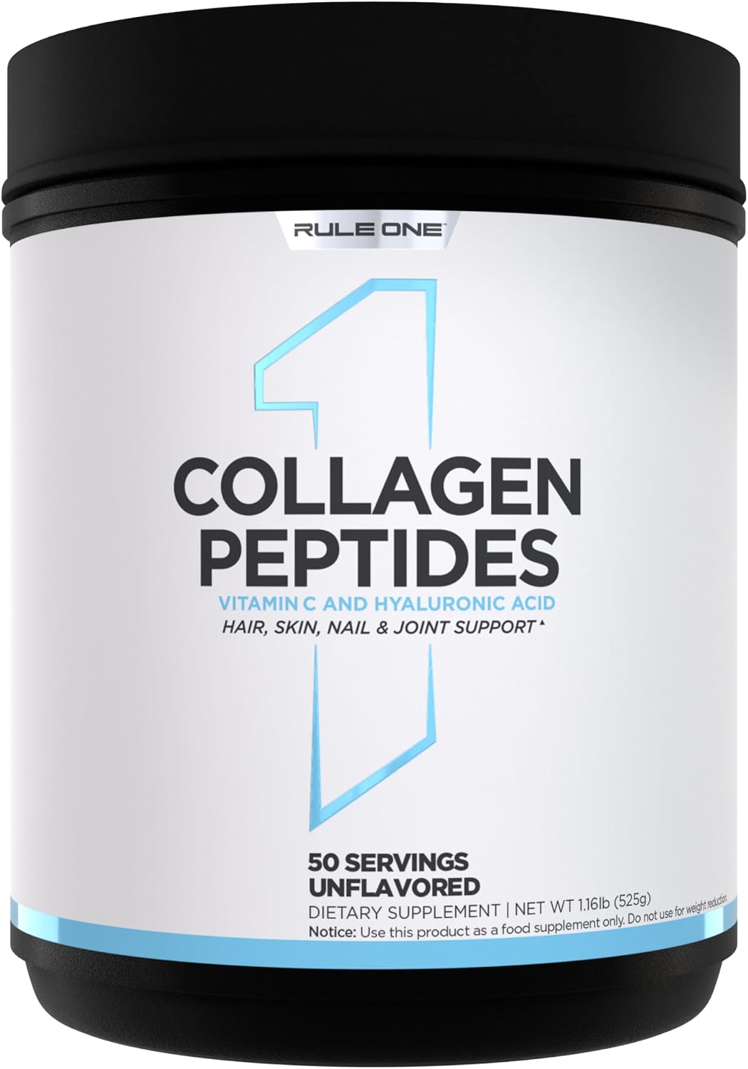 Rule 1 Collagen Peptides front view container bottle
